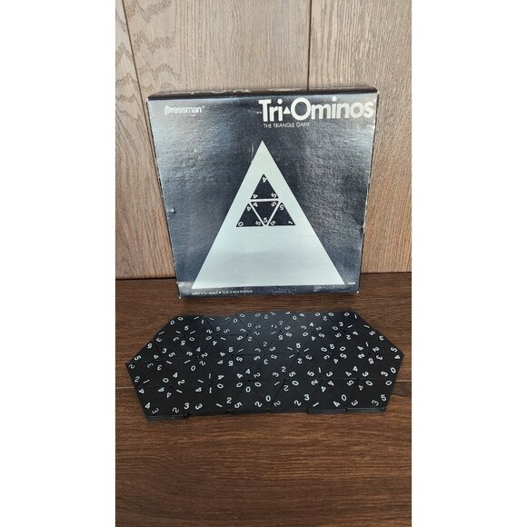 Vintage 1968 Pressman Toy Tri-Ominos Triangle Dominos Board Game Set - Picture 5 of 9